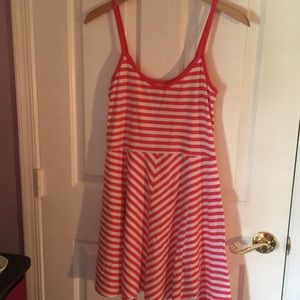 Pink striped summer dress